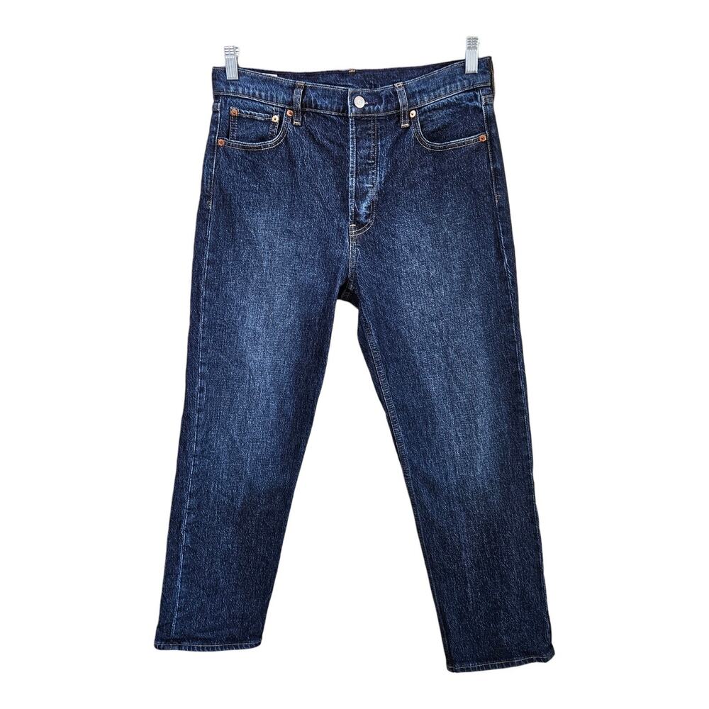 GAP Women's 10 Jeans 1969 Cheeky High Rise Straight Leg Button Fly 31 x 27.5"